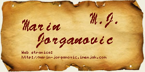 Marin Jorganović vizit kartica
